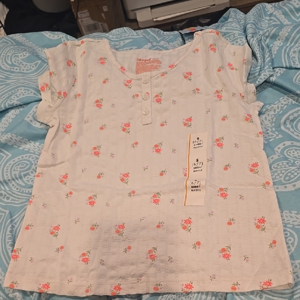 ❤️10/$10 New Girls' Floral White Top
